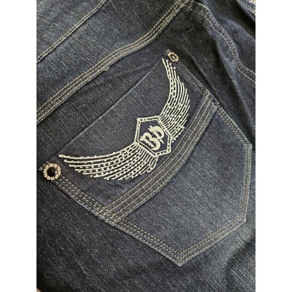 Blue Pearl Dark Wash Embellished Woman Jeans Size 24 - Picture 2 of 8